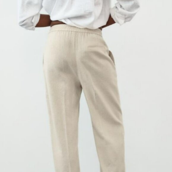 Linen Blend Straight Pants by Zara - Picture 6 of 9